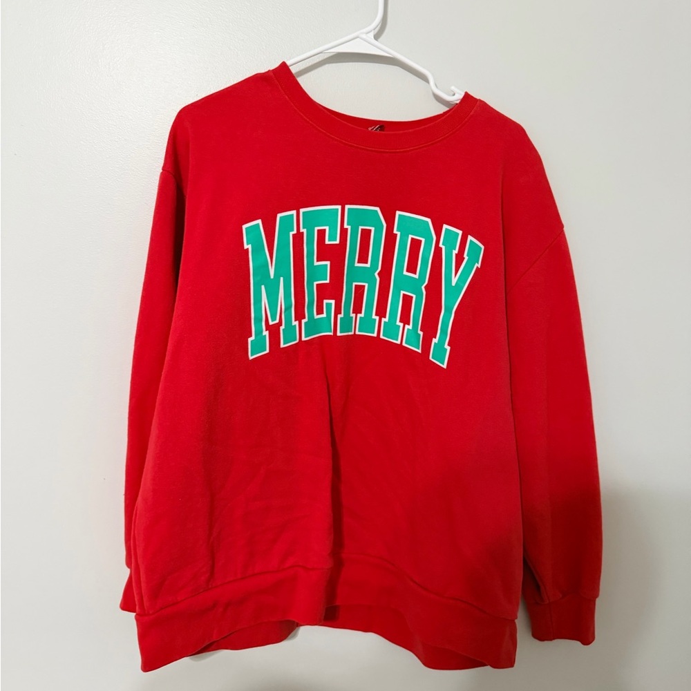 Red Merry Sweatshirt